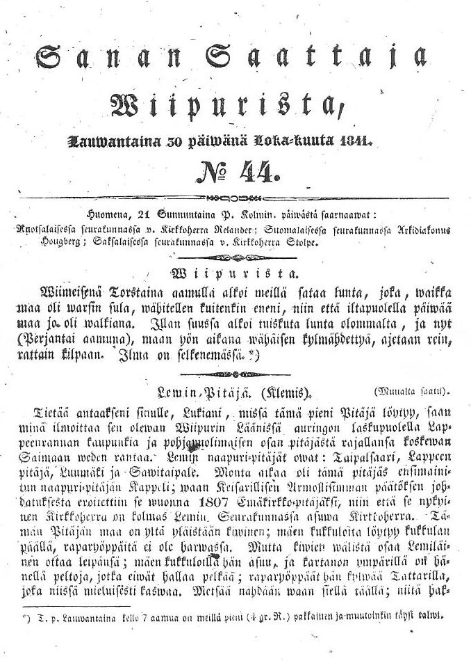 Sanan Saattaja Wiiipurista.jpg (162100 bytes)